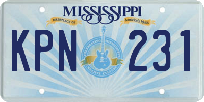 MS license plate KPN231