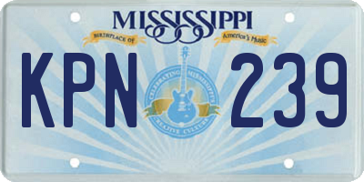 MS license plate KPN239