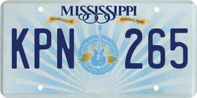 MS license plate KPN265