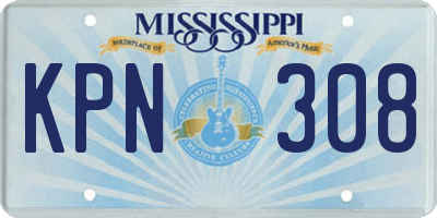 MS license plate KPN308