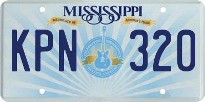 MS license plate KPN320