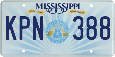 MS license plate KPN388