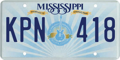 MS license plate KPN418