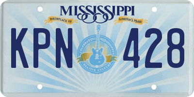 MS license plate KPN428