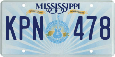 MS license plate KPN478
