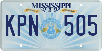 MS license plate KPN505