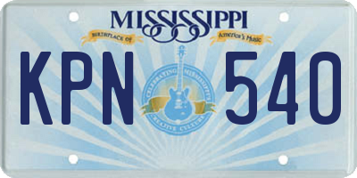 MS license plate KPN540