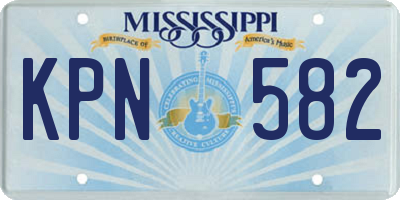 MS license plate KPN582