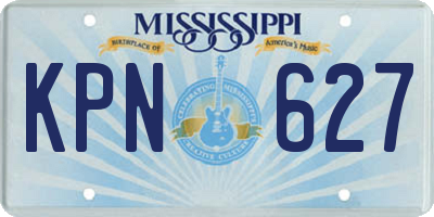 MS license plate KPN627