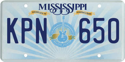 MS license plate KPN650