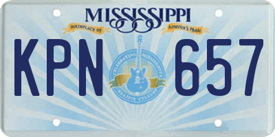 MS license plate KPN657