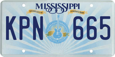 MS license plate KPN665