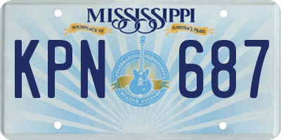 MS license plate KPN687