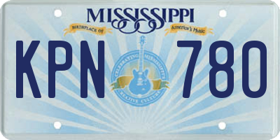 MS license plate KPN780