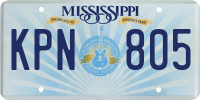 MS license plate KPN805