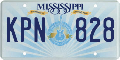 MS license plate KPN828