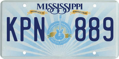 MS license plate KPN889
