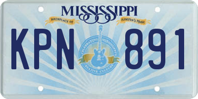 MS license plate KPN891