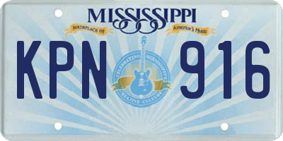 MS license plate KPN916