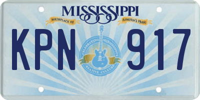 MS license plate KPN917