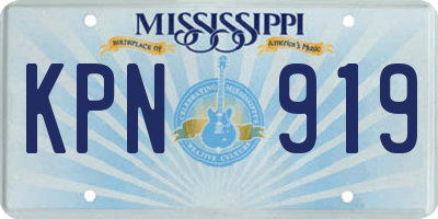 MS license plate KPN919