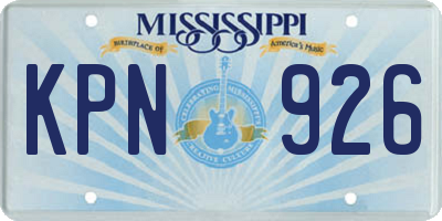 MS license plate KPN926