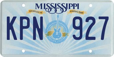 MS license plate KPN927
