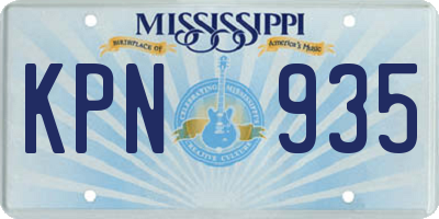 MS license plate KPN935