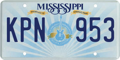 MS license plate KPN953