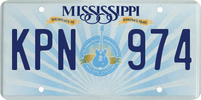 MS license plate KPN974