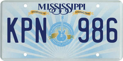 MS license plate KPN986