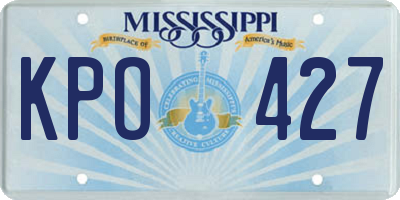 MS license plate KPO427