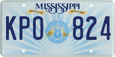 MS license plate KPO824