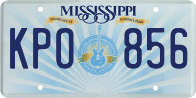 MS license plate KPO856