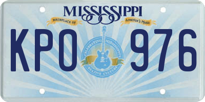 MS license plate KPO976
