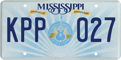 MS license plate KPP027