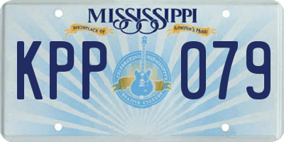 MS license plate KPP079