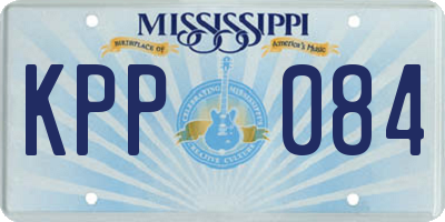 MS license plate KPP084