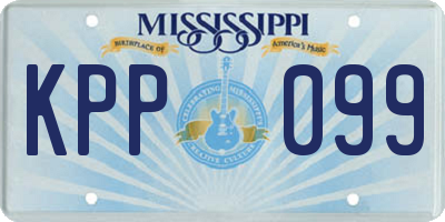 MS license plate KPP099