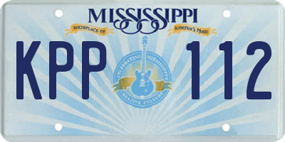MS license plate KPP112