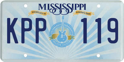 MS license plate KPP119