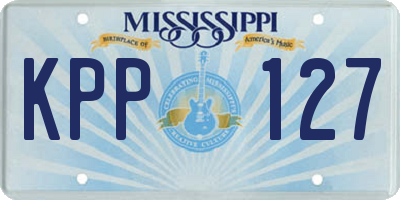 MS license plate KPP127