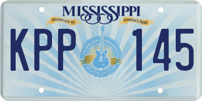 MS license plate KPP145