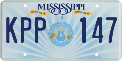 MS license plate KPP147