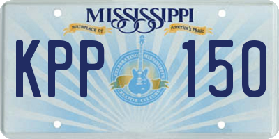 MS license plate KPP150