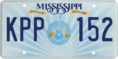 MS license plate KPP152