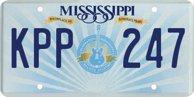 MS license plate KPP247