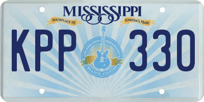 MS license plate KPP330