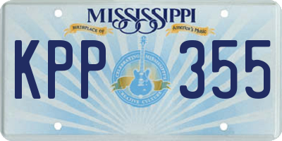 MS license plate KPP355