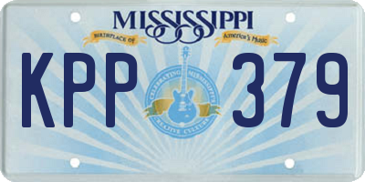 MS license plate KPP379